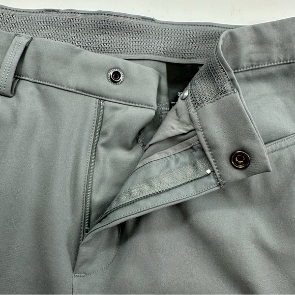 NWOT Greg Norman Gray Golf Pants Men’s 32x32 Elastic Waist Snap Close Stretch - Picture 9 of 9